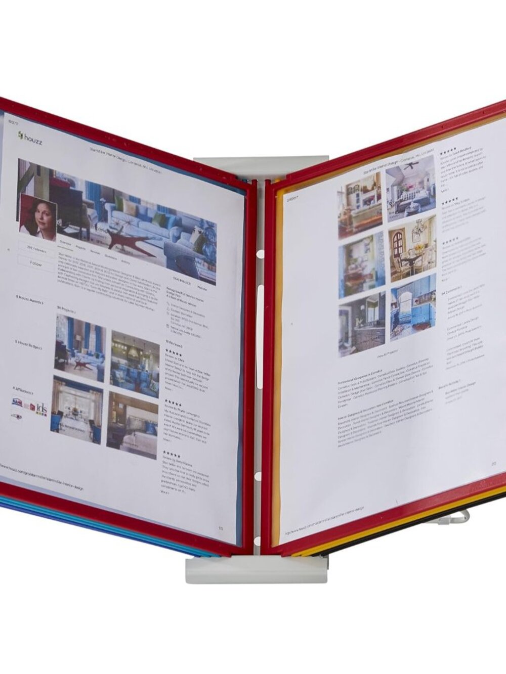 Desktop Reference System, 10 Double-Sided Panels, Assorted Colors
